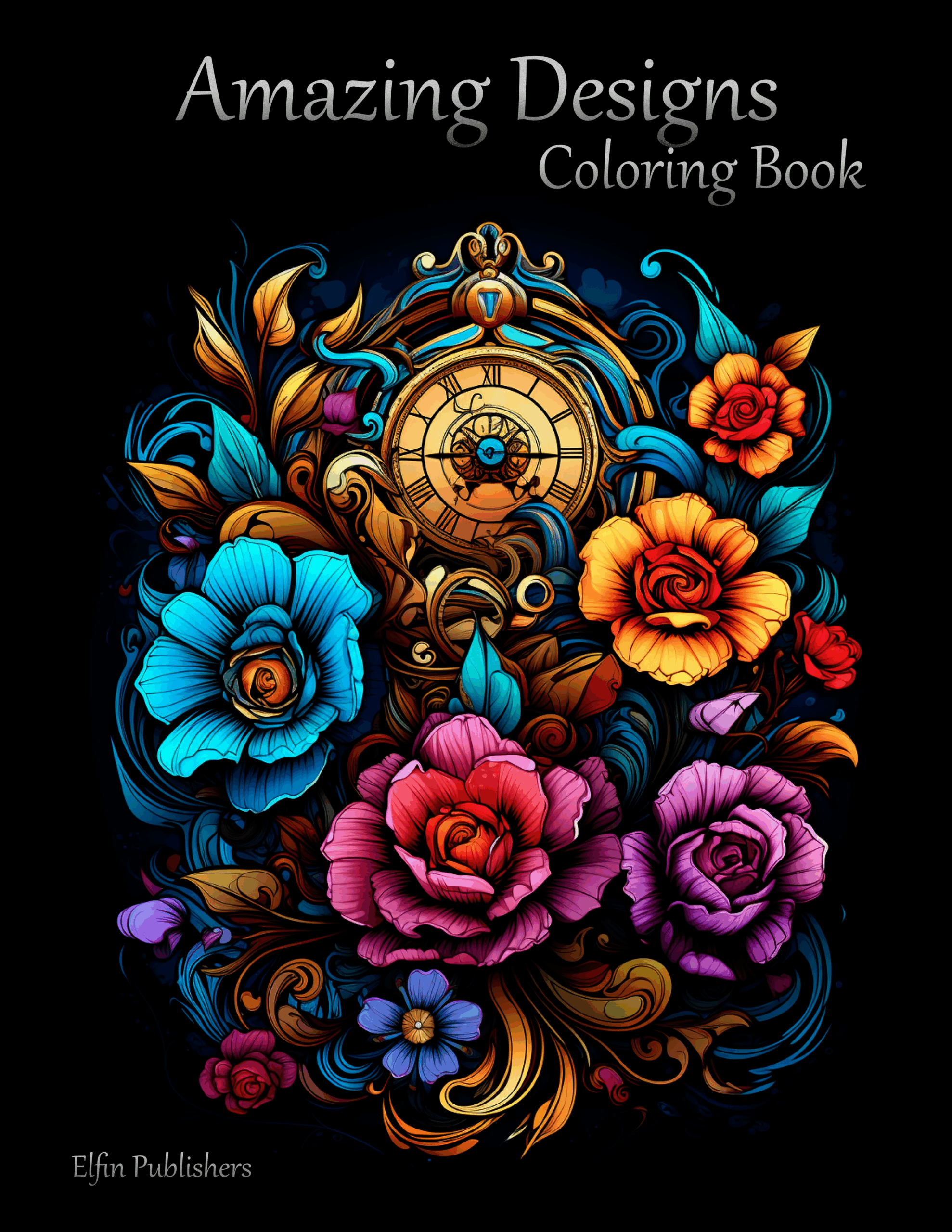 Colouring book for adults and teens